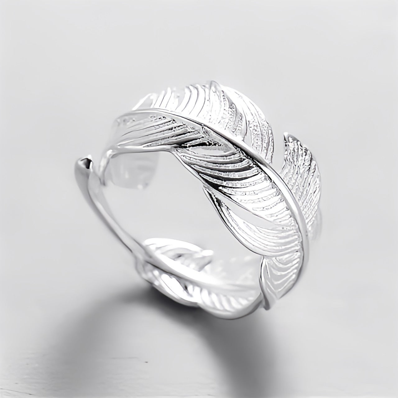 Silver Leaf Ring