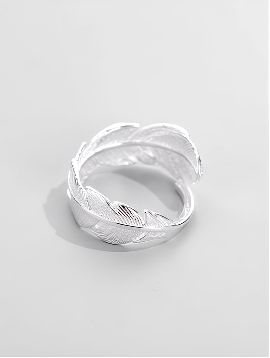 Silver Leaf Ring