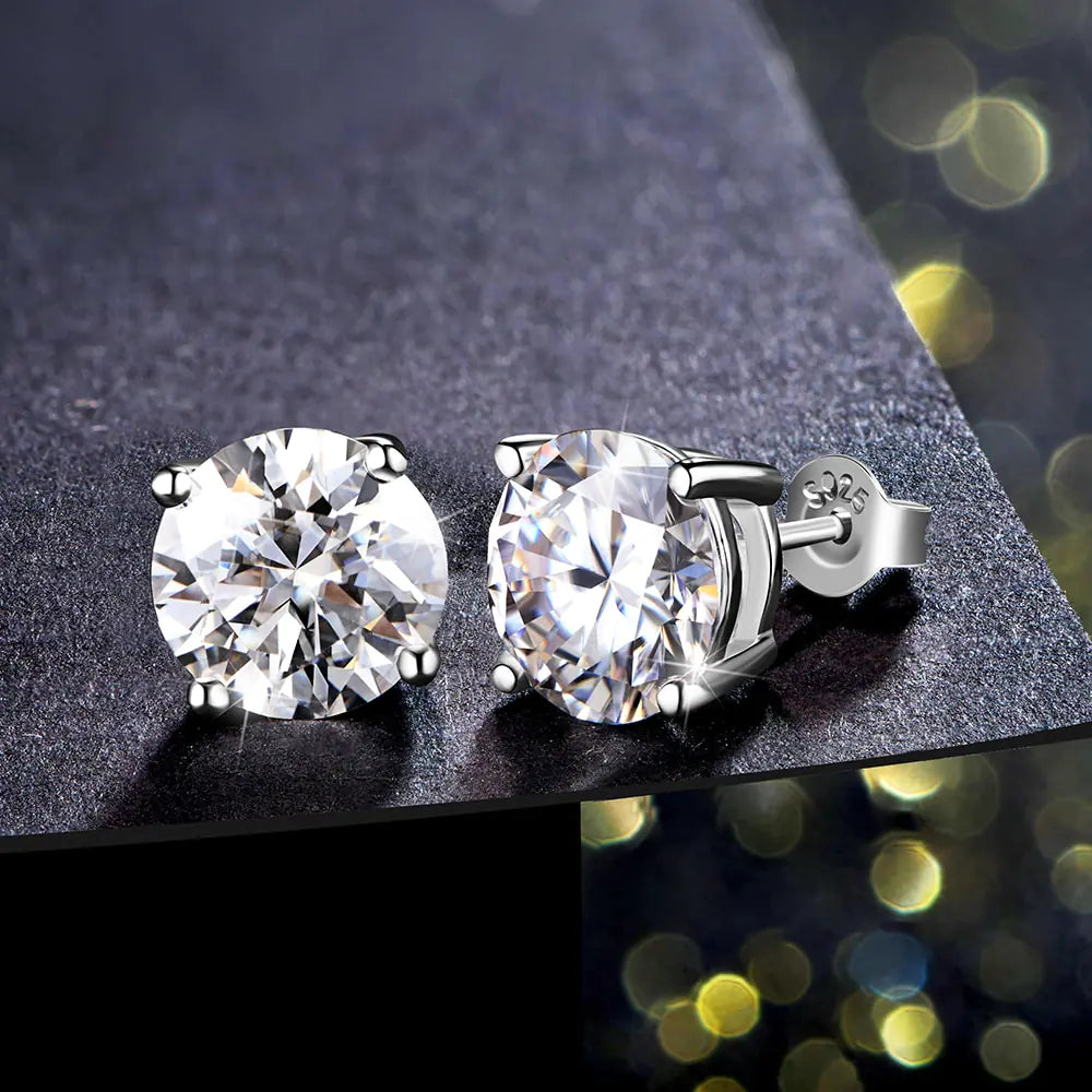 Moissanite Sparkle Earrings