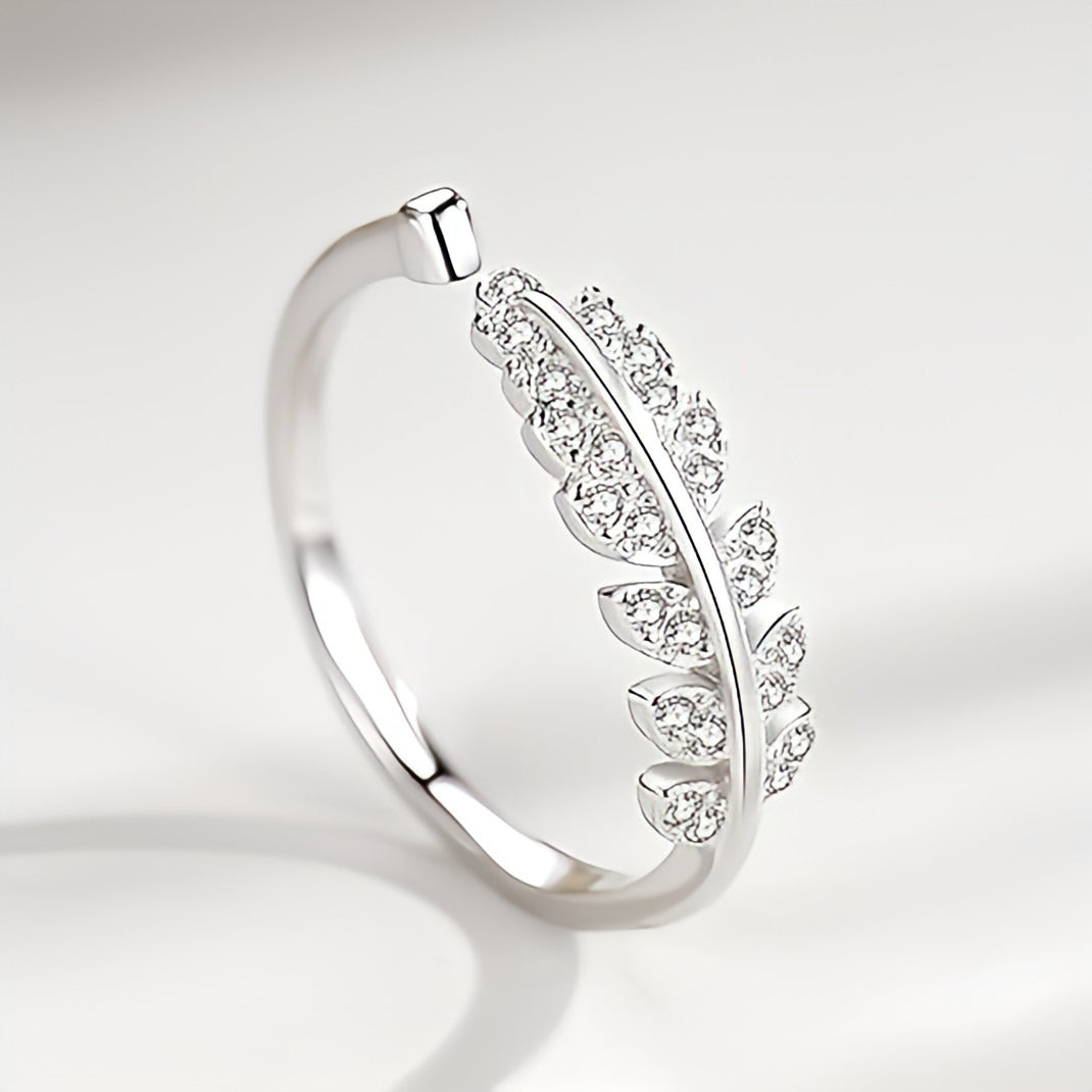 Bague Feuillet En Argent