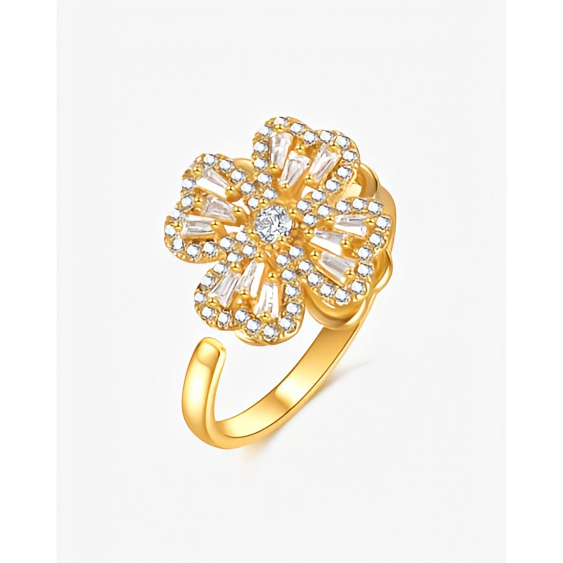 Four Leaf Clover Rotating Ring