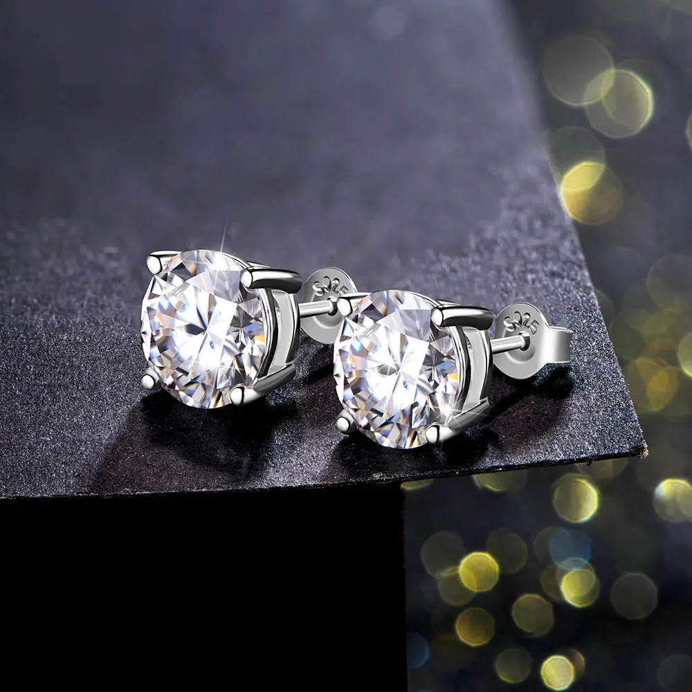 Moissanite Sparkle Earrings